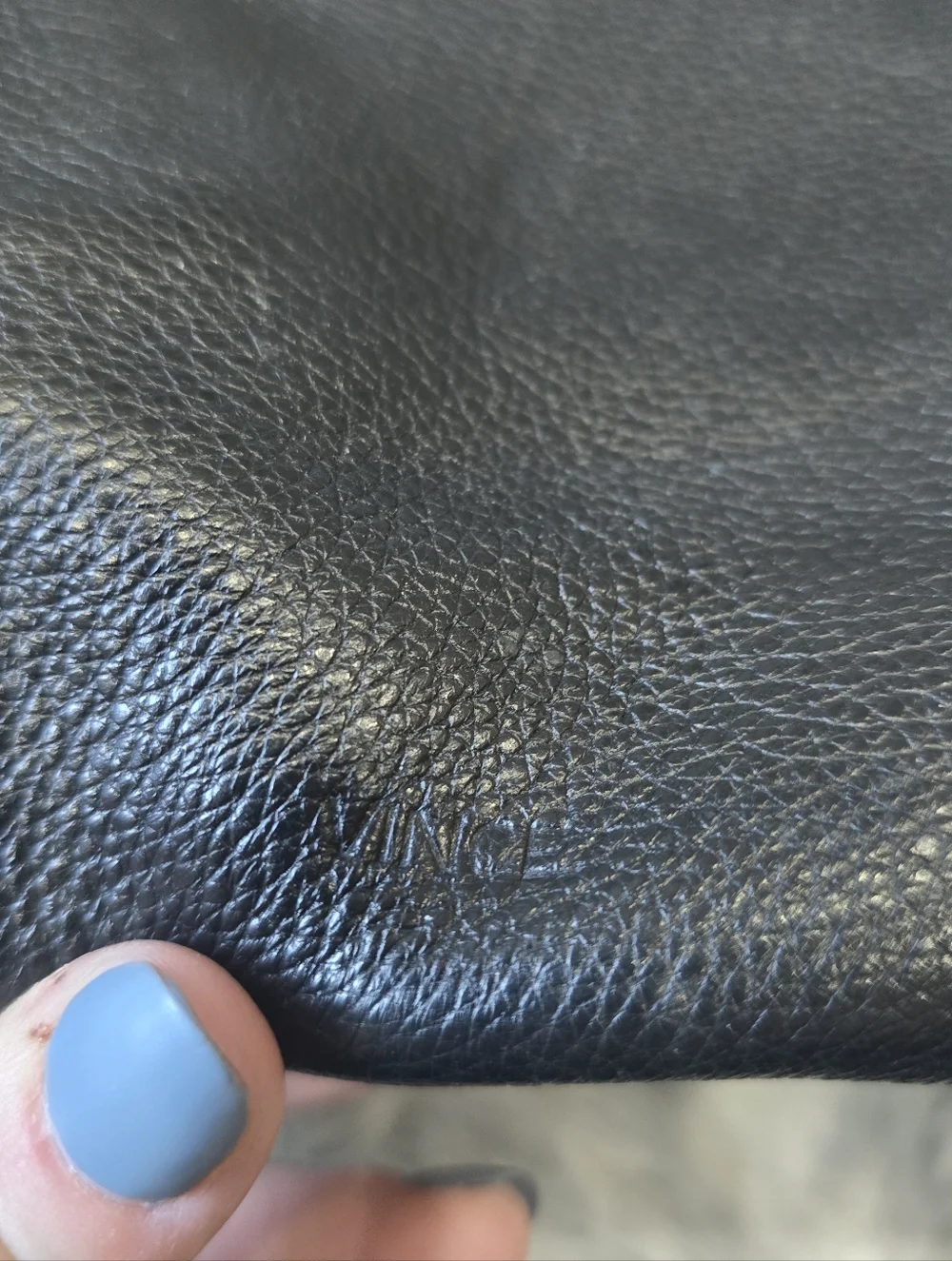 Vince Black Leather Shoulder Tote with Adjustable Strap